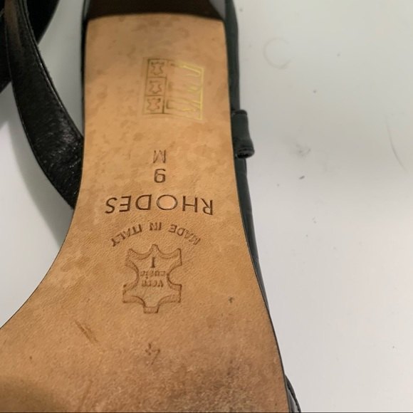 BRIGHTON Rhodes Black Strappy Square Toe Kitten Heels - Picture 6 of 6